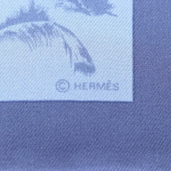 Hermes Scarf Petit Carre 45 Plumes Plume Silk - Picture 2 of 3